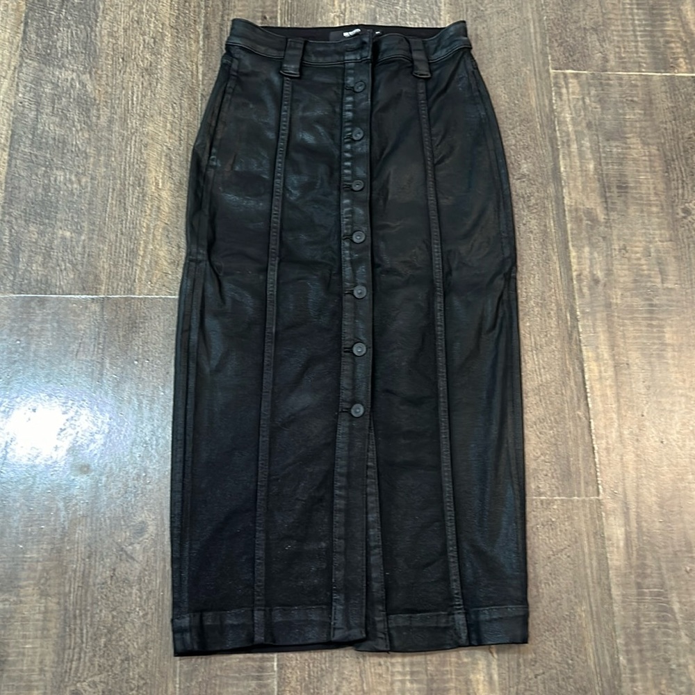 Hudson jeans button front midi skirt